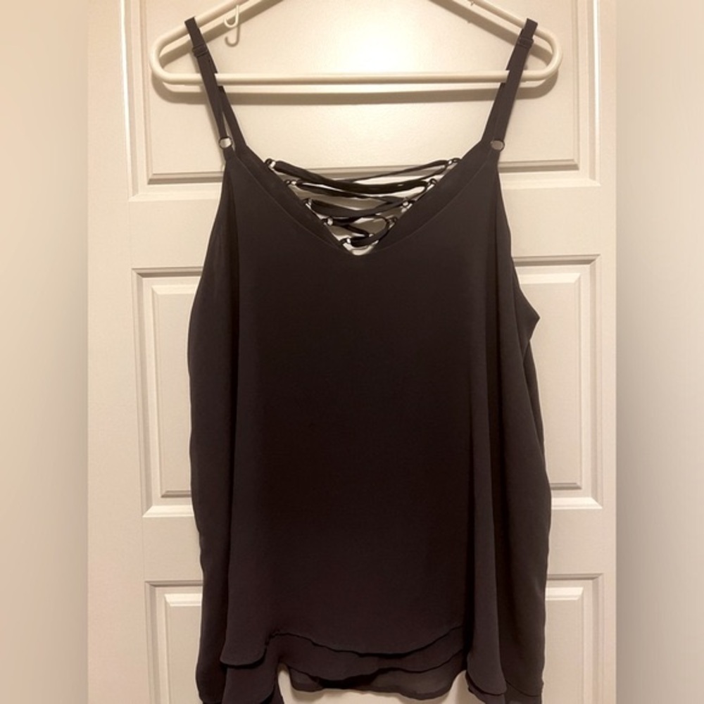 Torrid, dark grey double layer cami